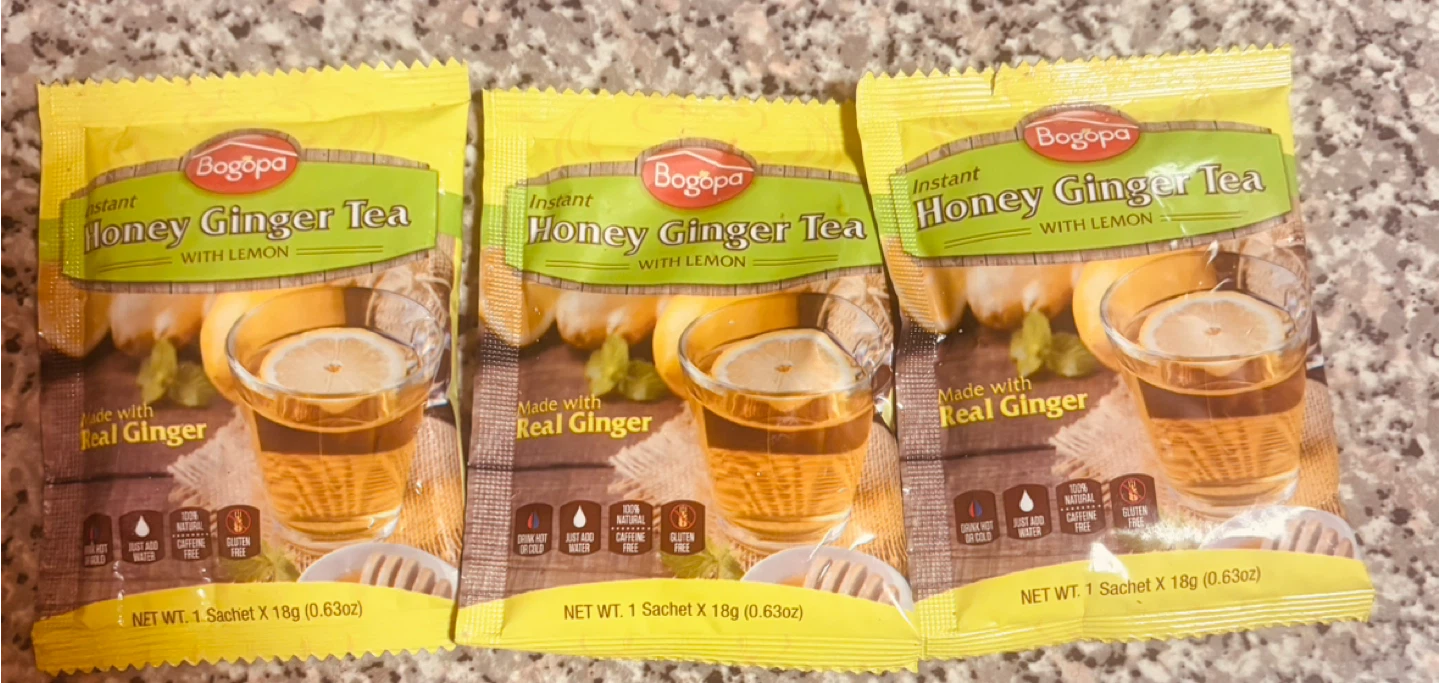 Bogopa Instant Honey Ginger Tea with Lemon - 3 Sachets