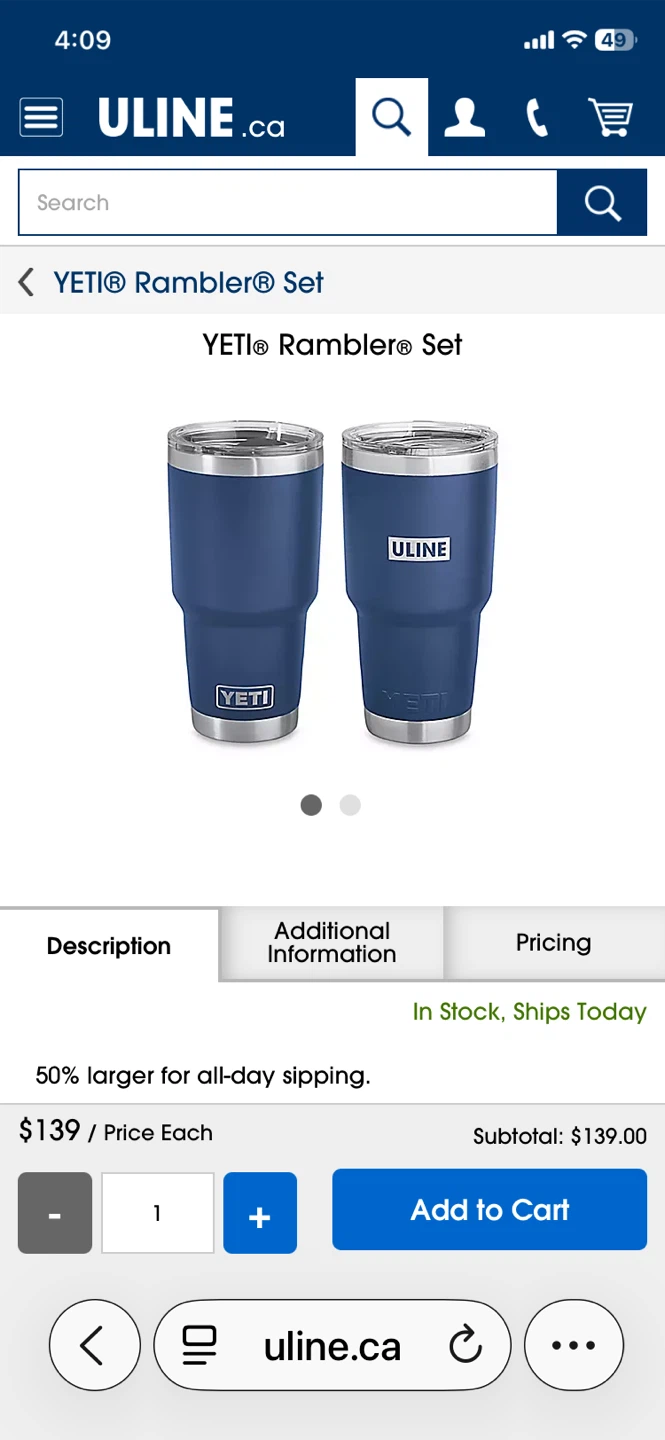 YETI Rambler Set - Blue