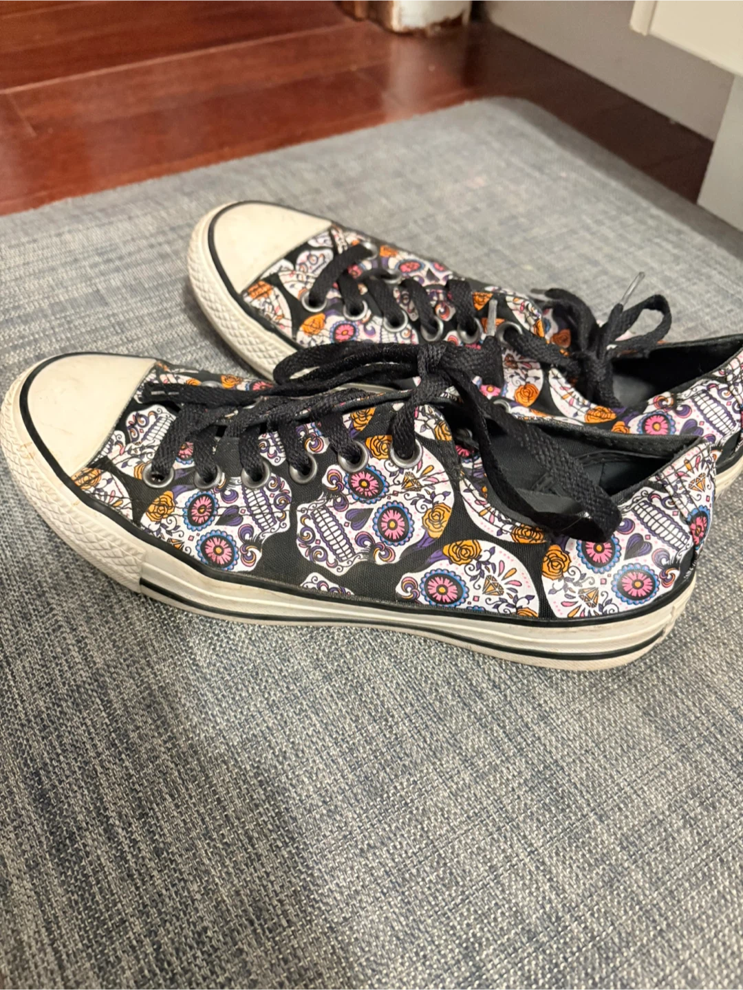 Converse All Star Low Top Sugar Skull Shoes