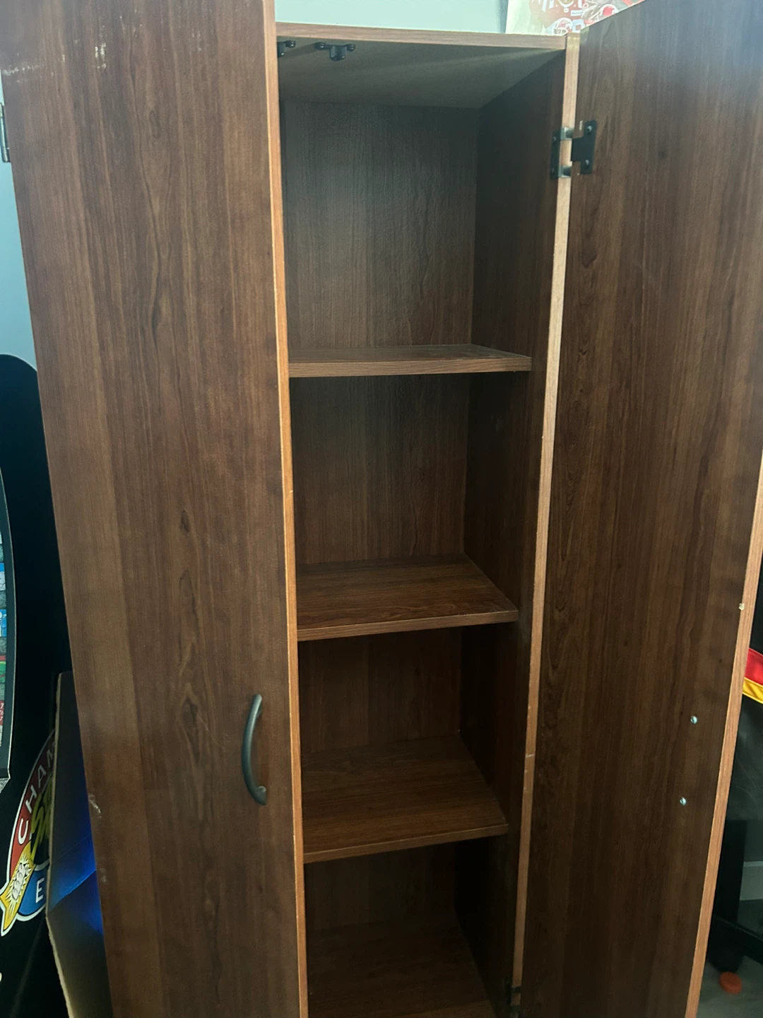 Wooden Tall Cabinet with Shelves