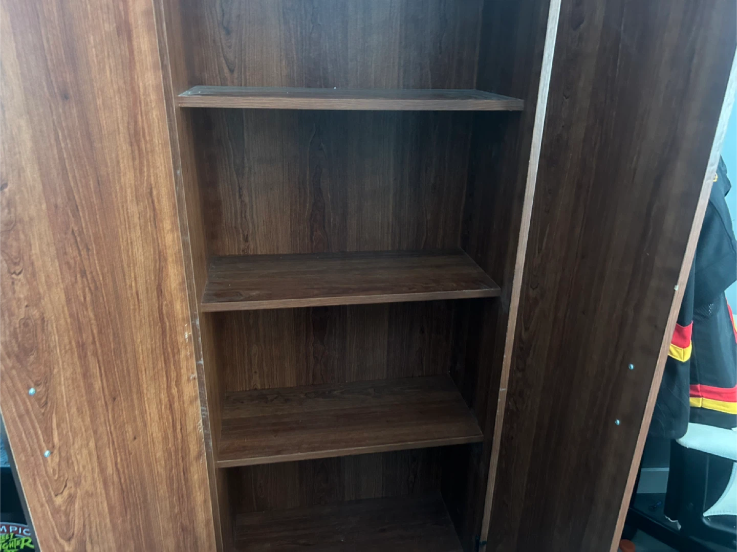 Wooden Tall Cabinet with Shelves - photo 3