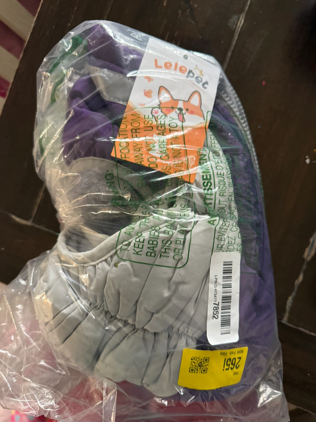 Lelepet Dog Winter Coat - Purple, Large - photo 3