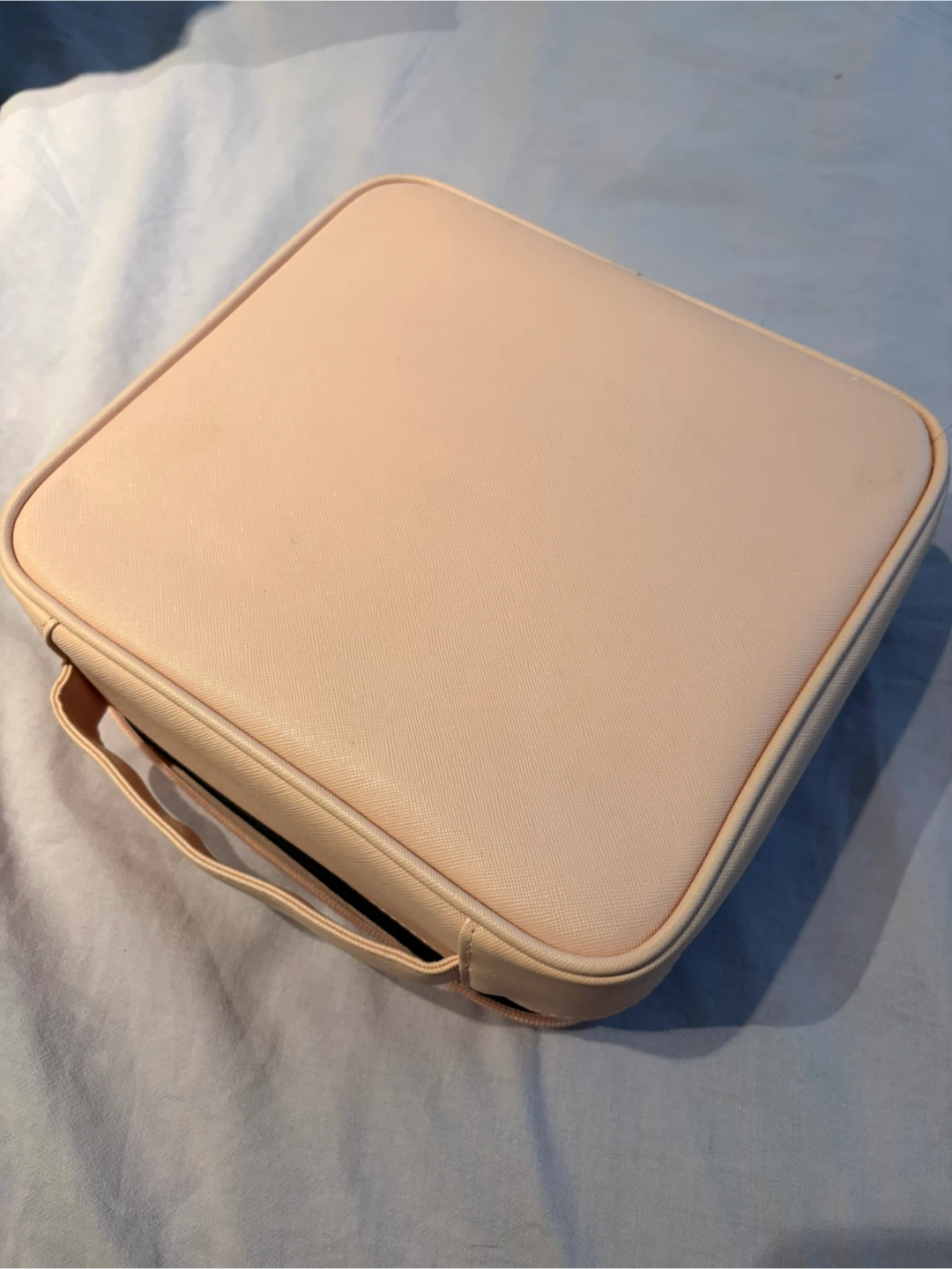 Light Pink Travel Makeup Train Case