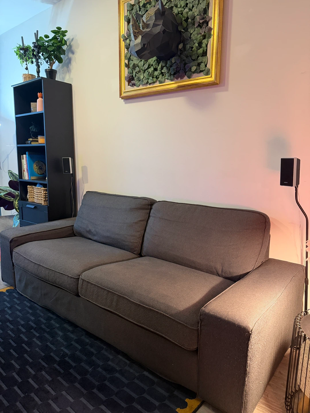 IKEA Kivik 3 seater sofa - Dark grey color + free coffee table