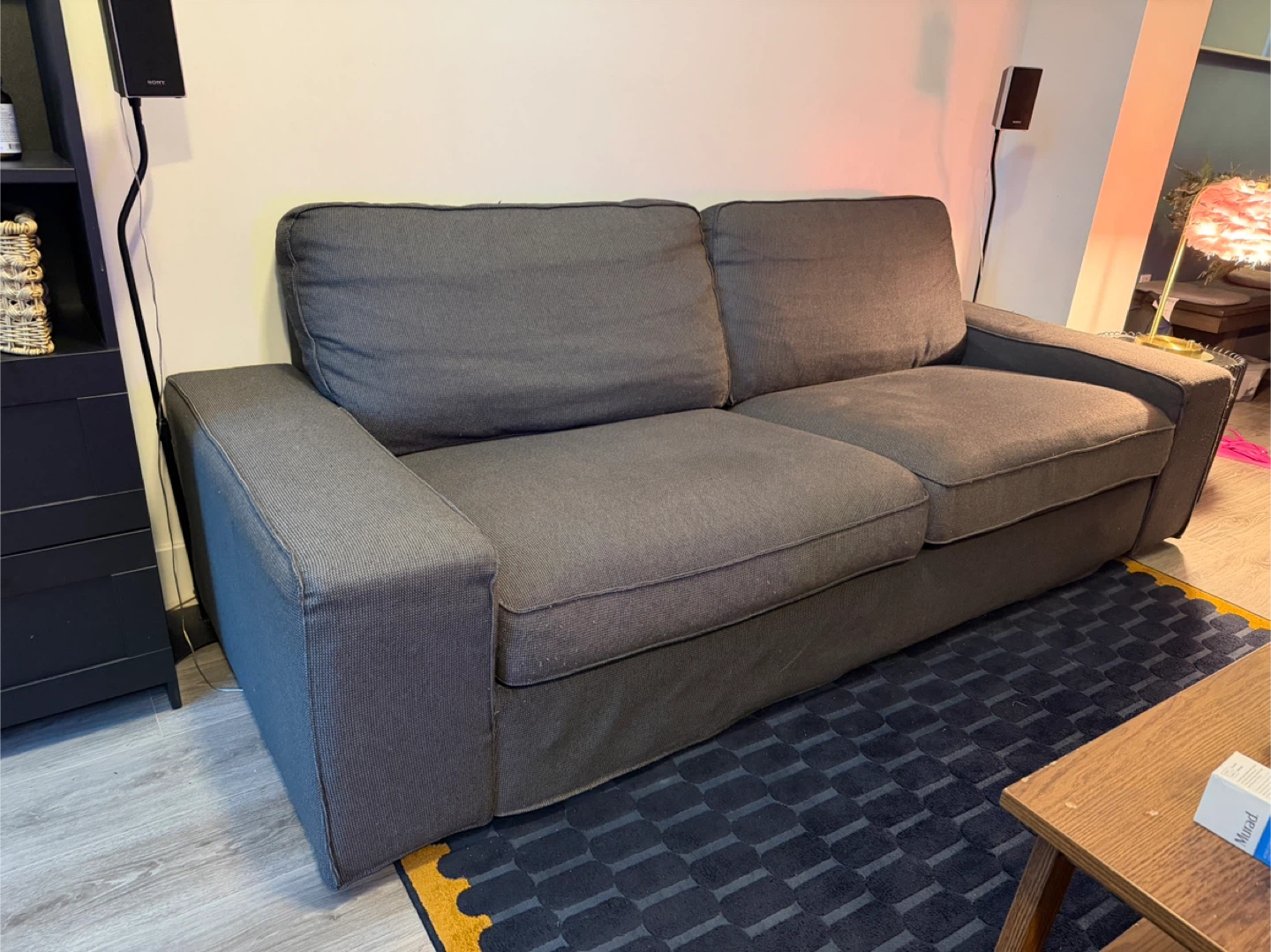 IKEA Kivik 3 seater sofa - Dark grey color + free coffee table - photo 2