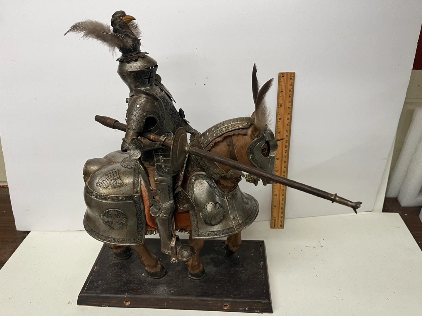 19 century Knight on Horse Armor Figure