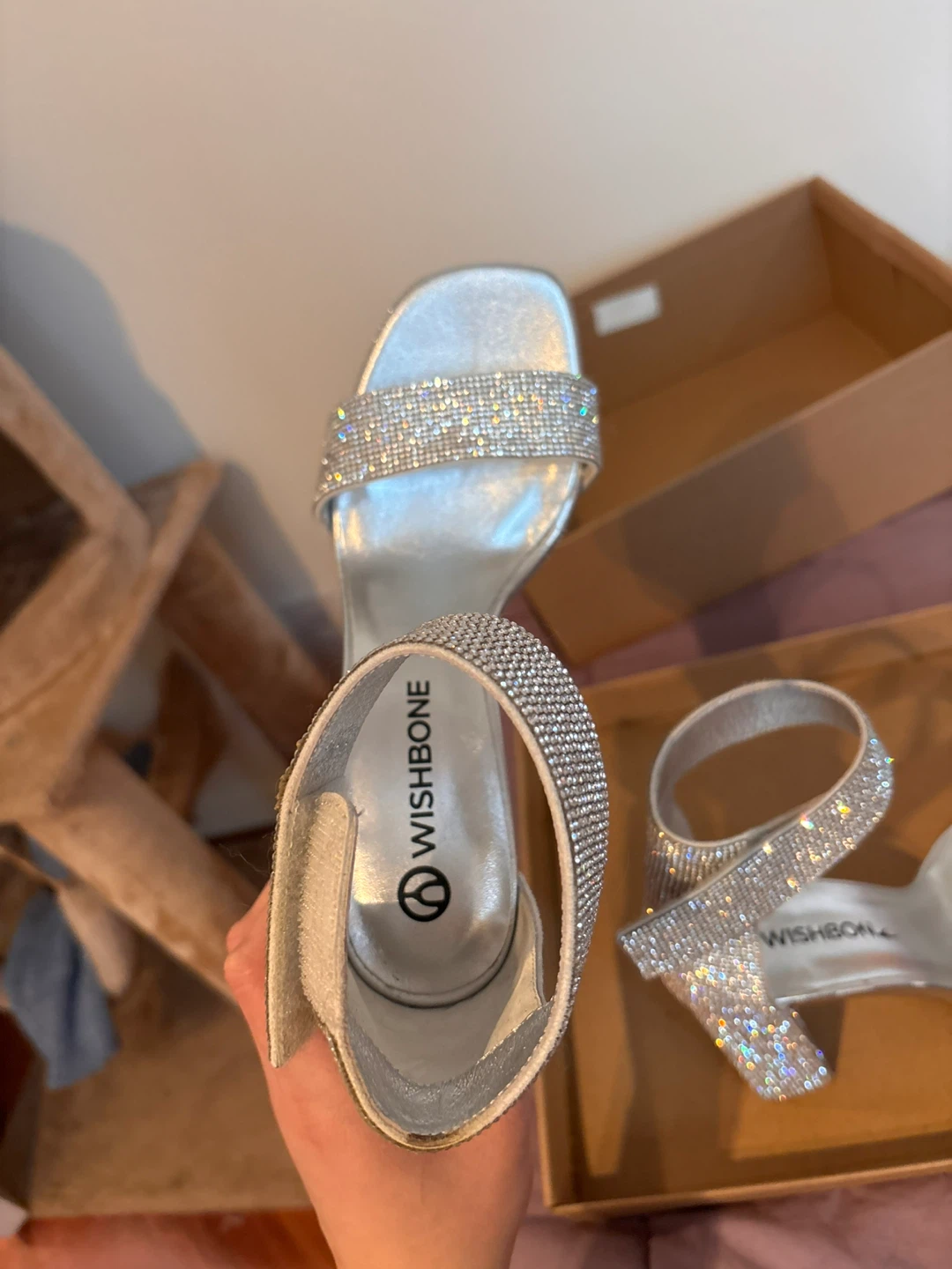 Gia Crystal Heels (Silver Rhinestone) - photo 5