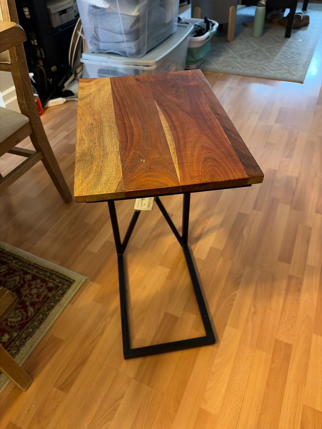 Wood Top C-Table Accent Side Table - photo 4