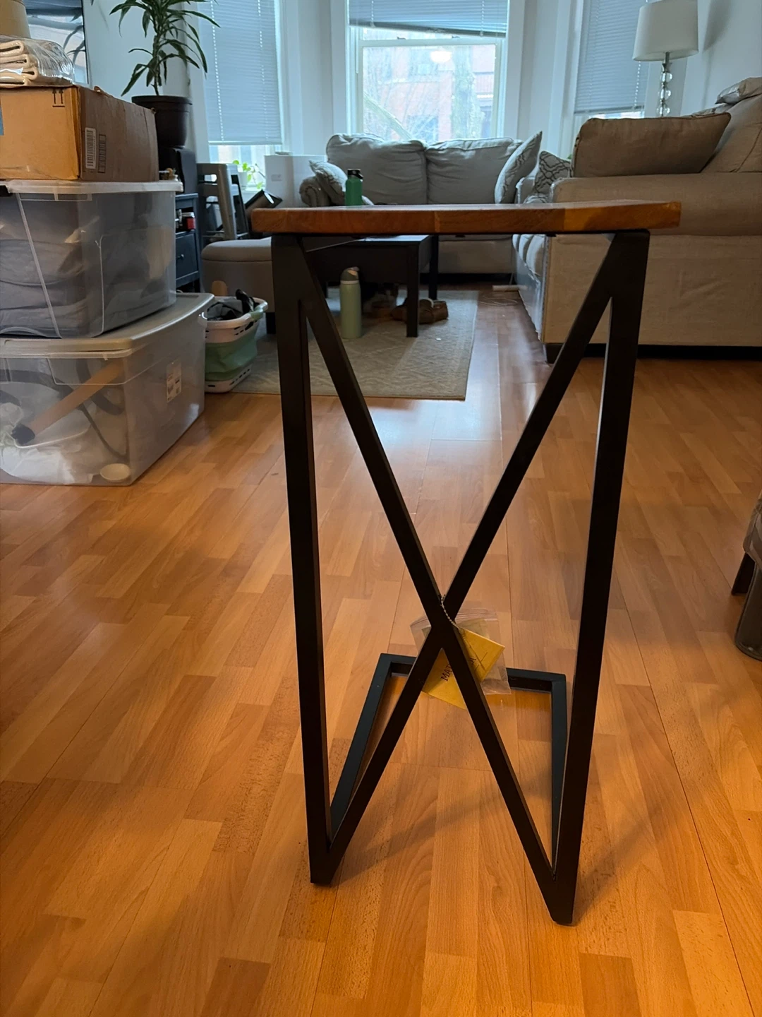 Wood Top C-Table Accent Side Table - photo 2