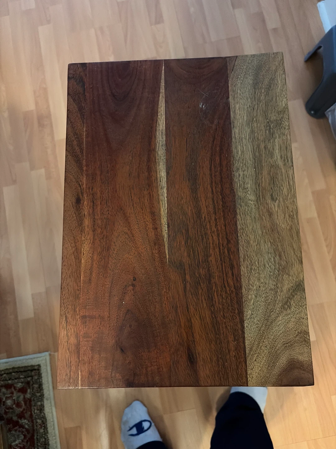 Wood Top C-Table Accent Side Table