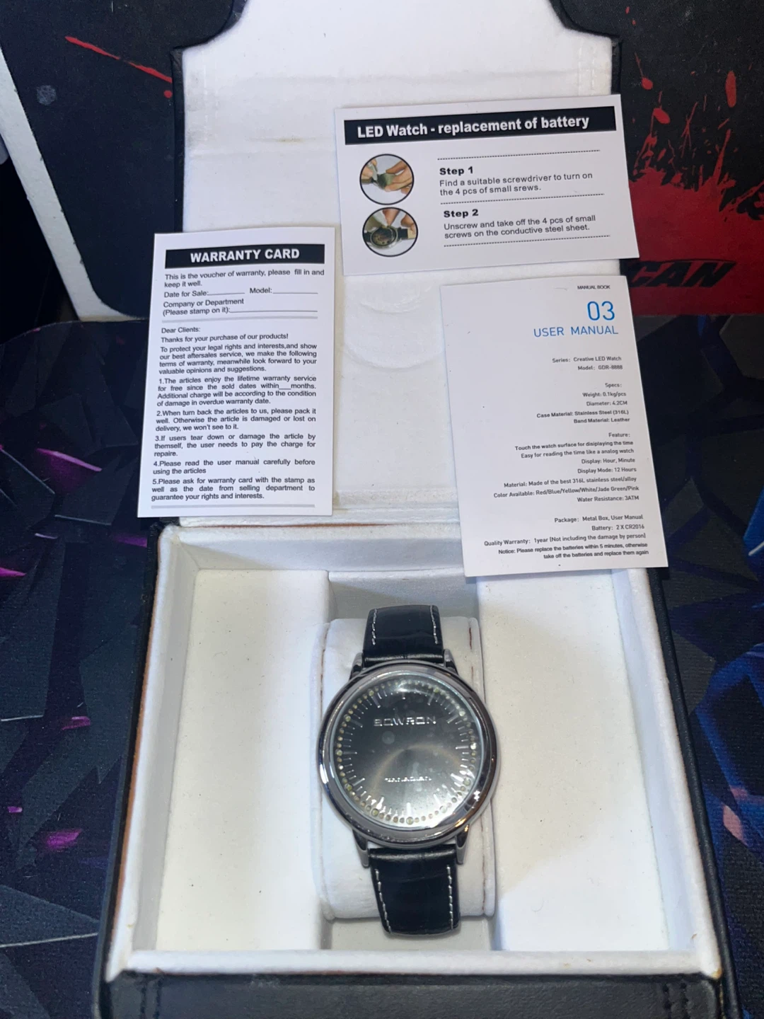 Never Used - Needs New Battery - Smart Watch Bowron Watch
