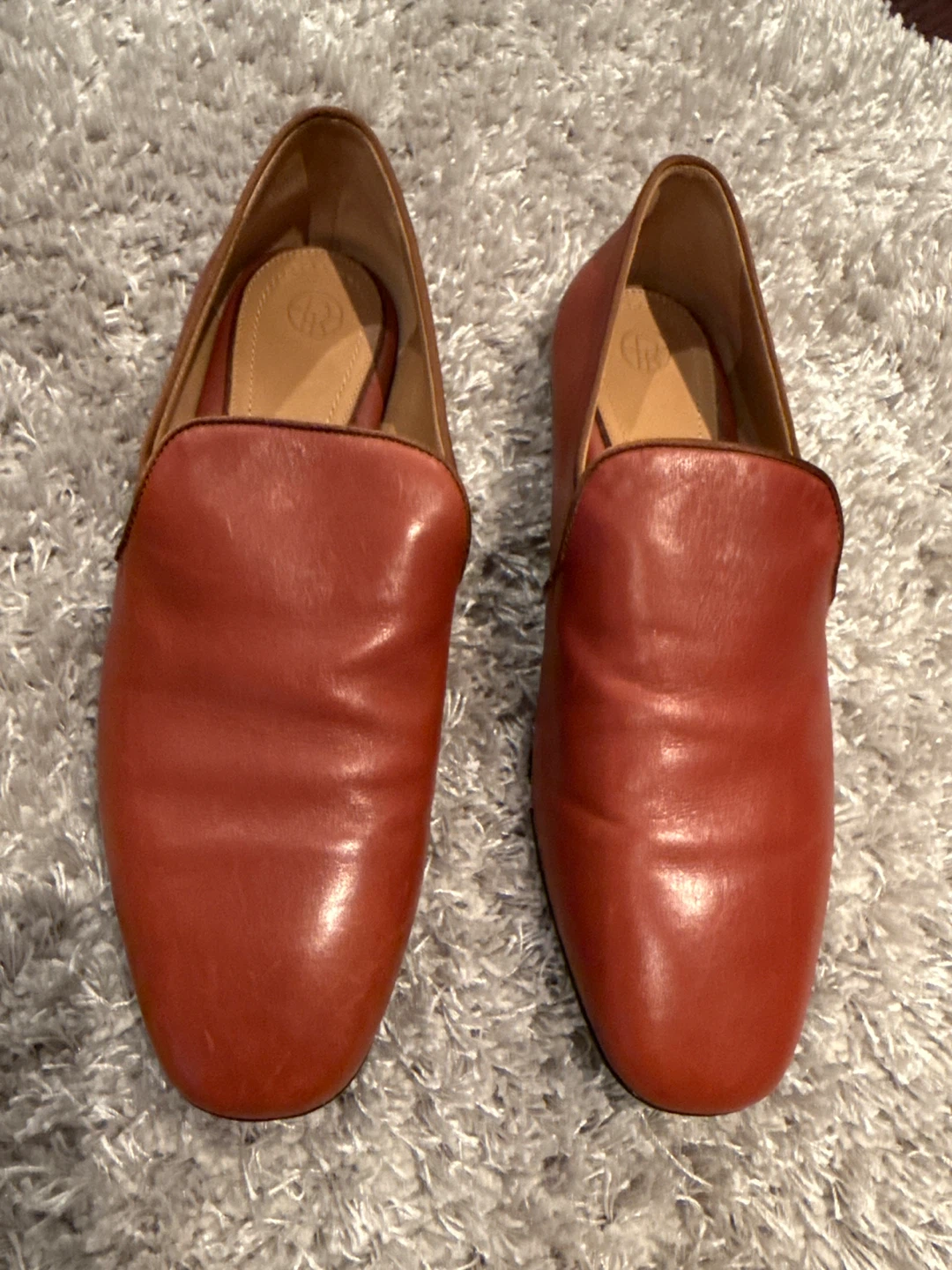 The Row Brown Leather Loafers Size 37