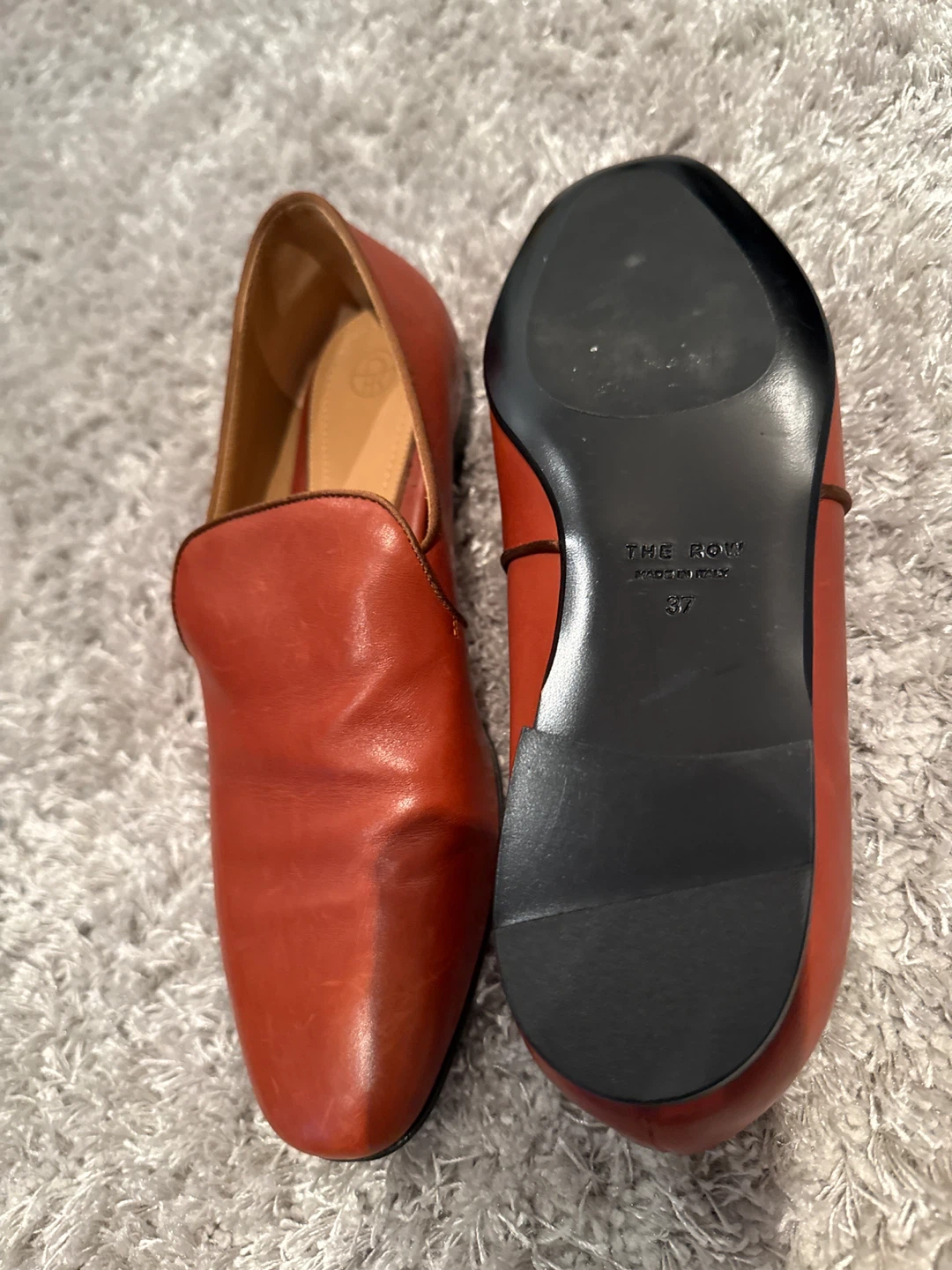 The Row Brown Leather Loafers Size 37 - photo 2