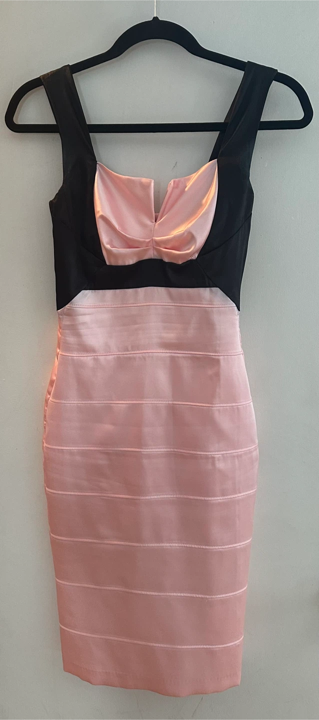 XXS Pink and Black Cocktail Dress