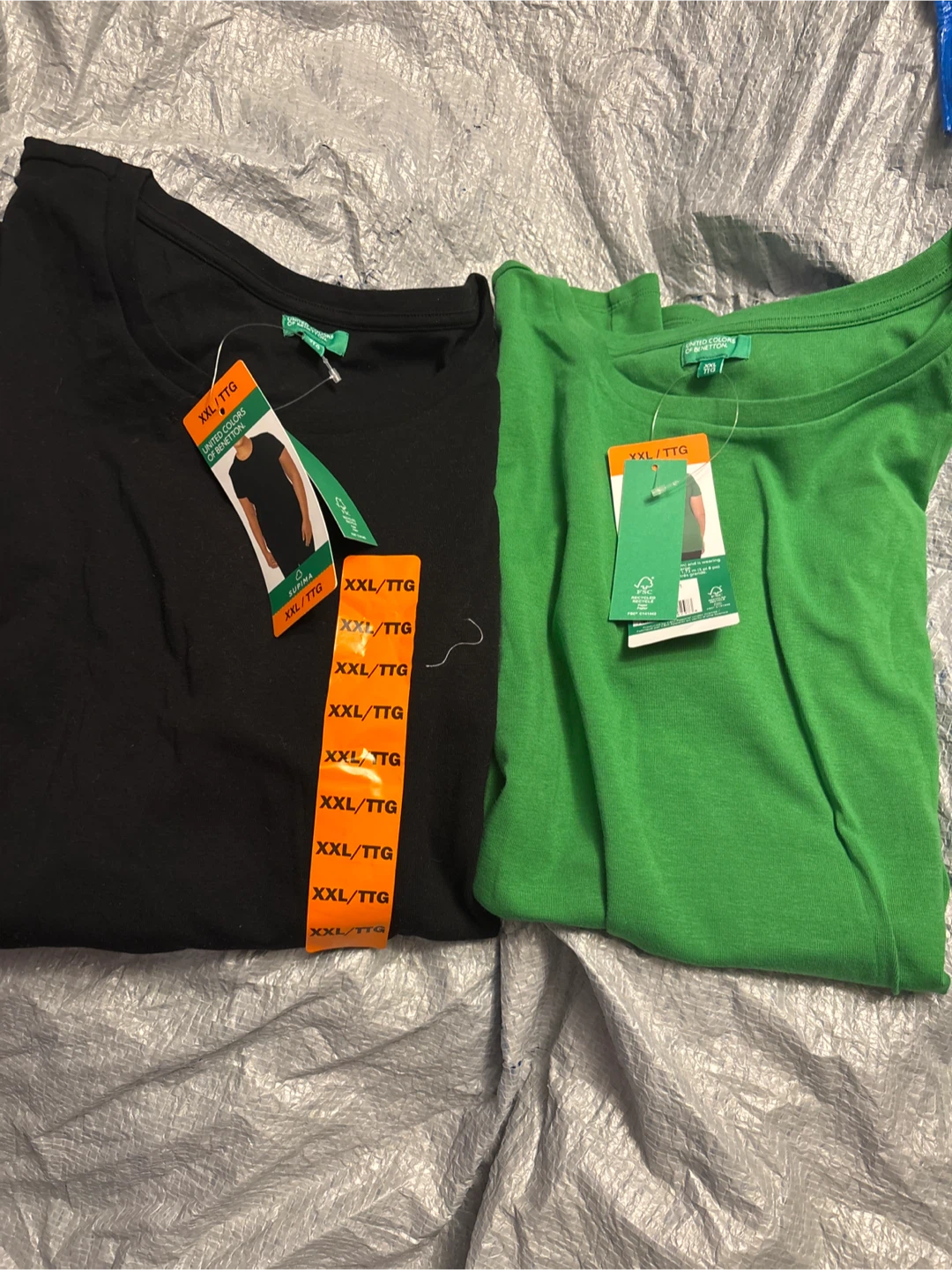 2pc United Colors of Benetton Supima Cotton T-Shirts - XXL/TTG