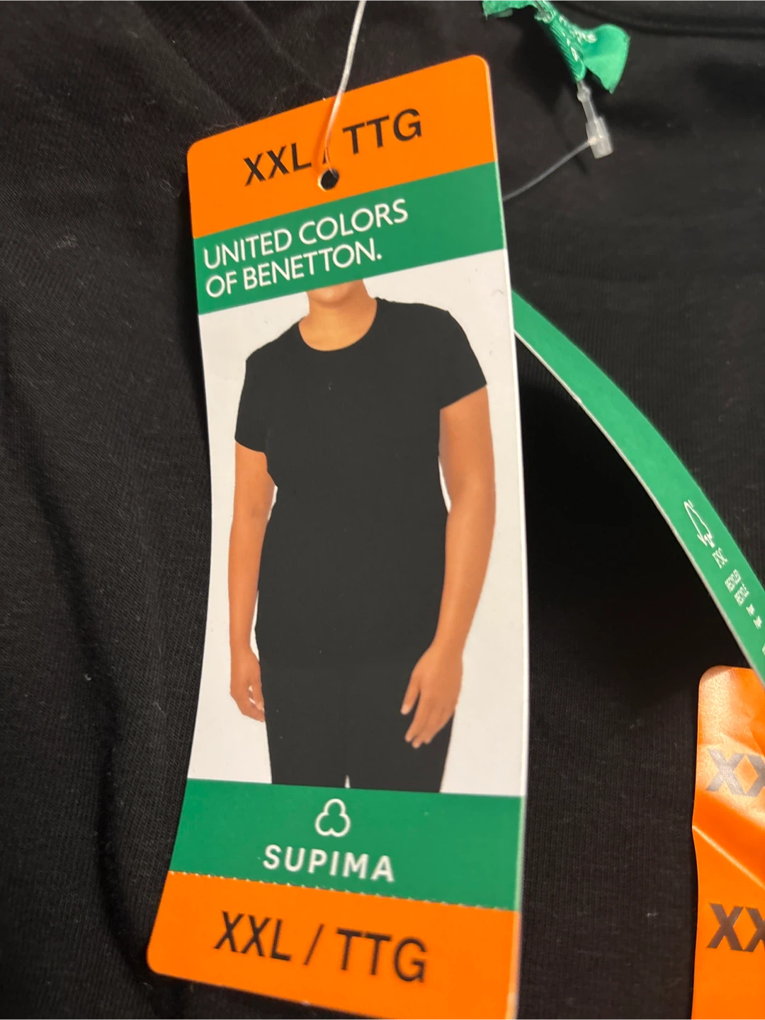 2pc United Colors of Benetton Supima Cotton T-Shirts - XXL/TTG - photo 2