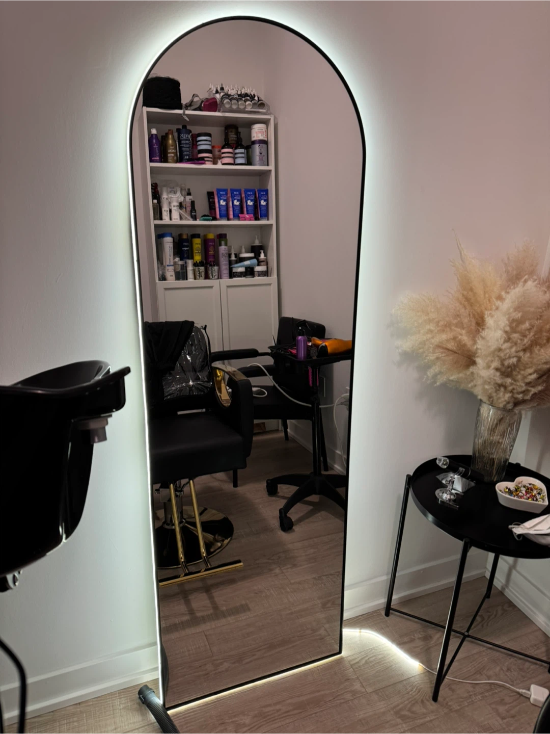 Arched Standing Mirror with Built-in LED Light - photo 3
