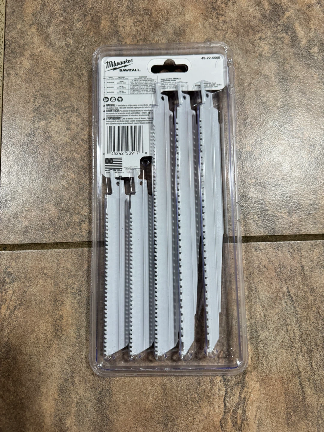 Milwaukee Sawzall Blades 5-Piece Set