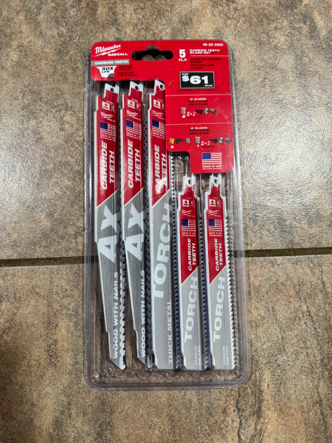 Milwaukee Sawzall Blades 5-Piece Set - photo 2