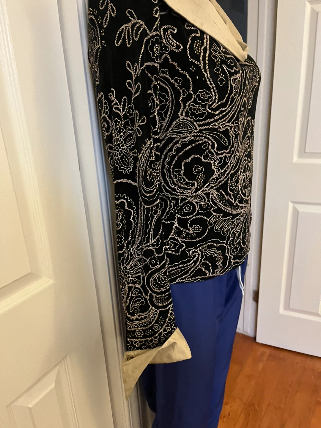 Joseph Ribkoff Black Paisley Print Top - photo 3