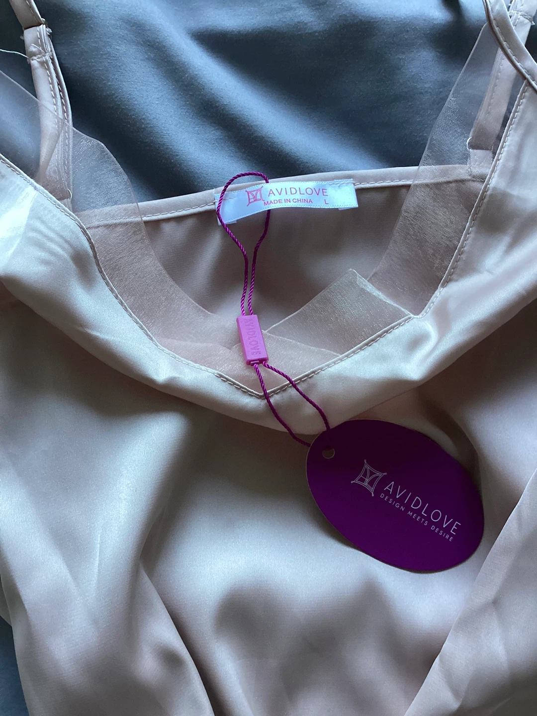 NWT Satin Slip cami  Lingerie - Pink size large - photo 2