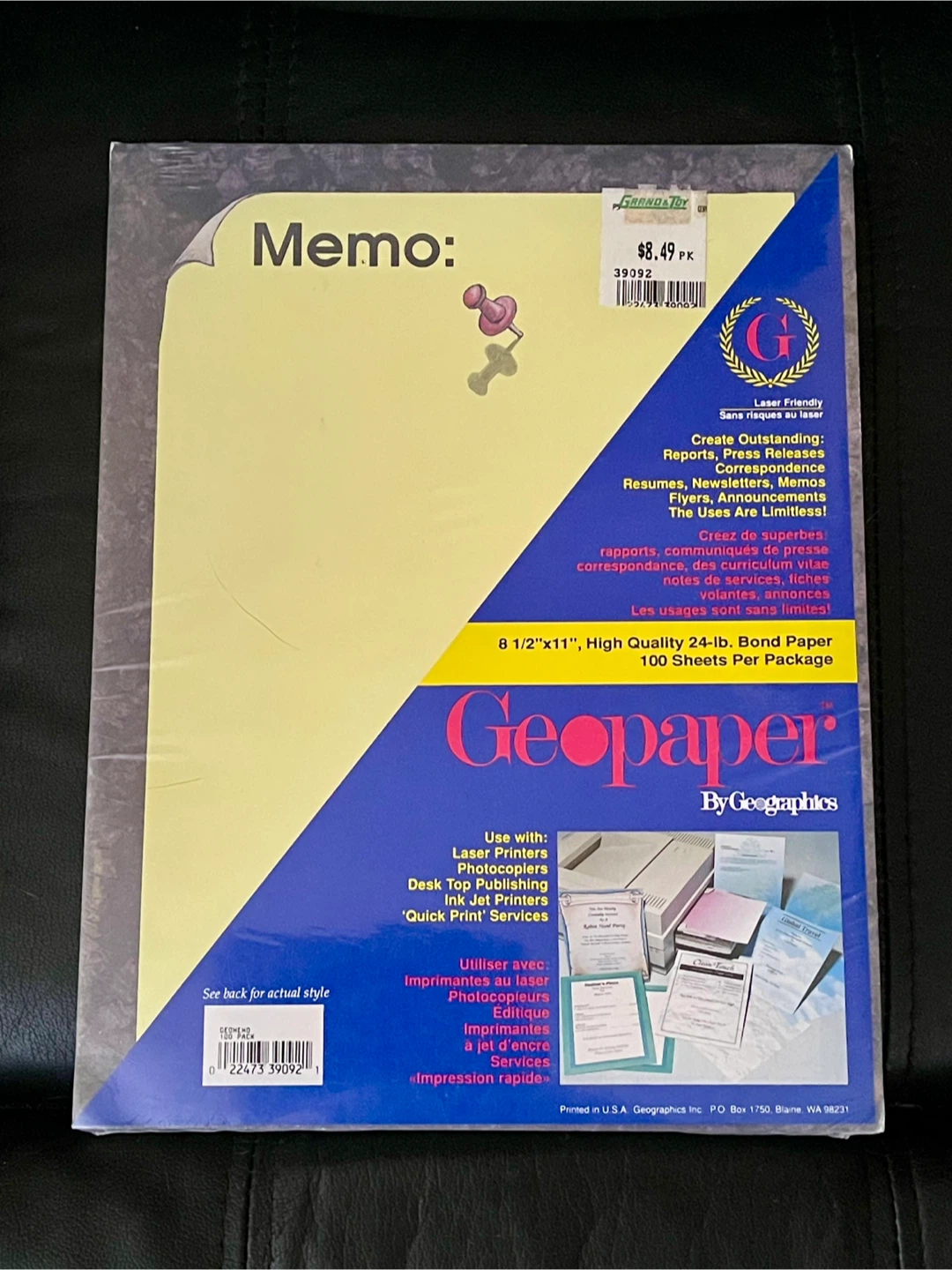 🥕NEW Geopaper package of 100 sheets bond paper