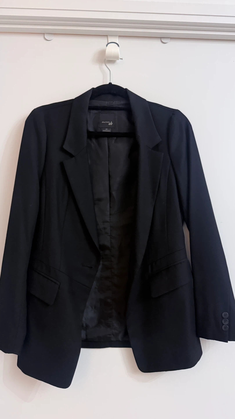 Basics black blazer and skirt suit