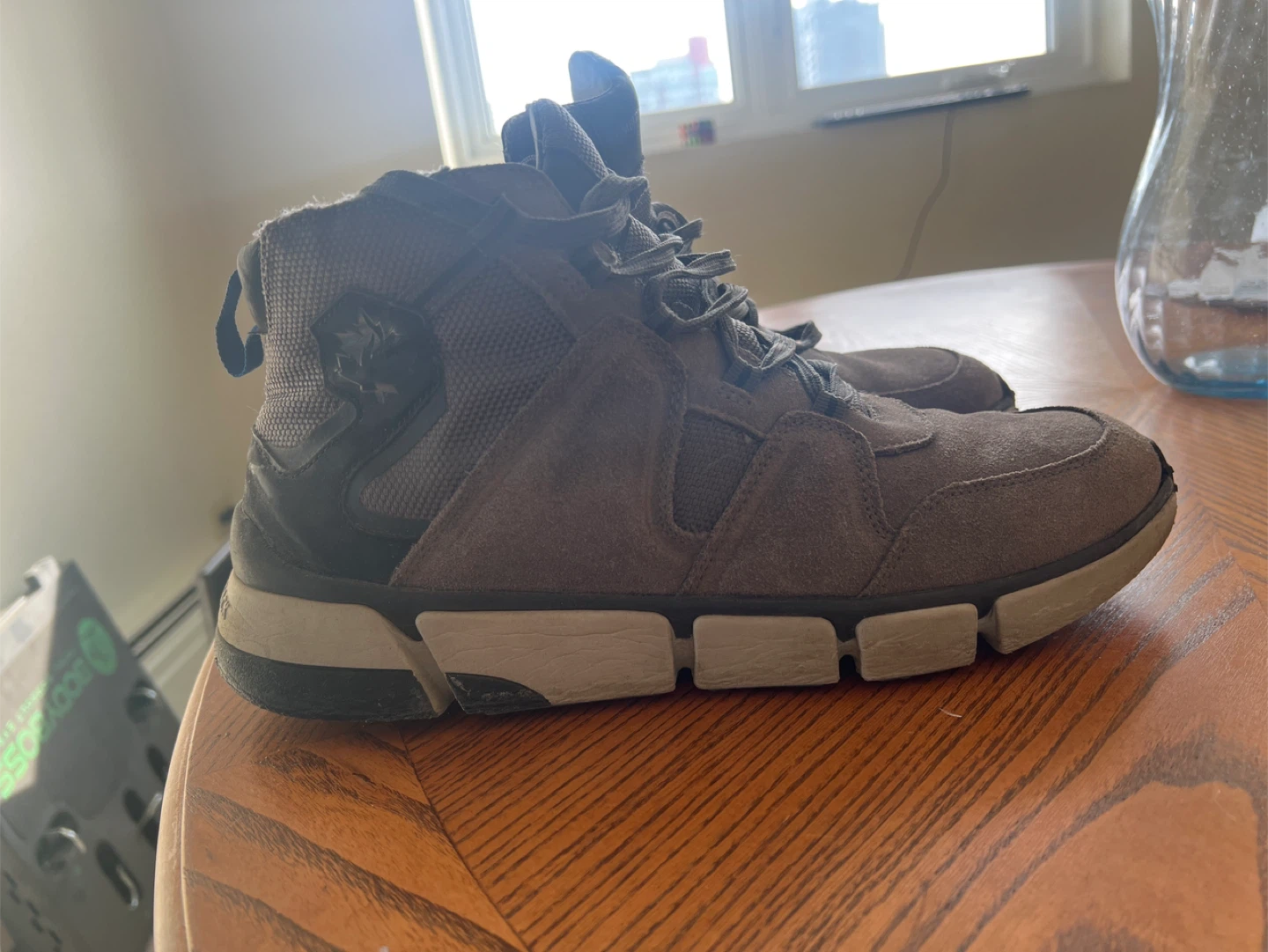 Men's Grey Suede and Mesh Sneakers - photo 2