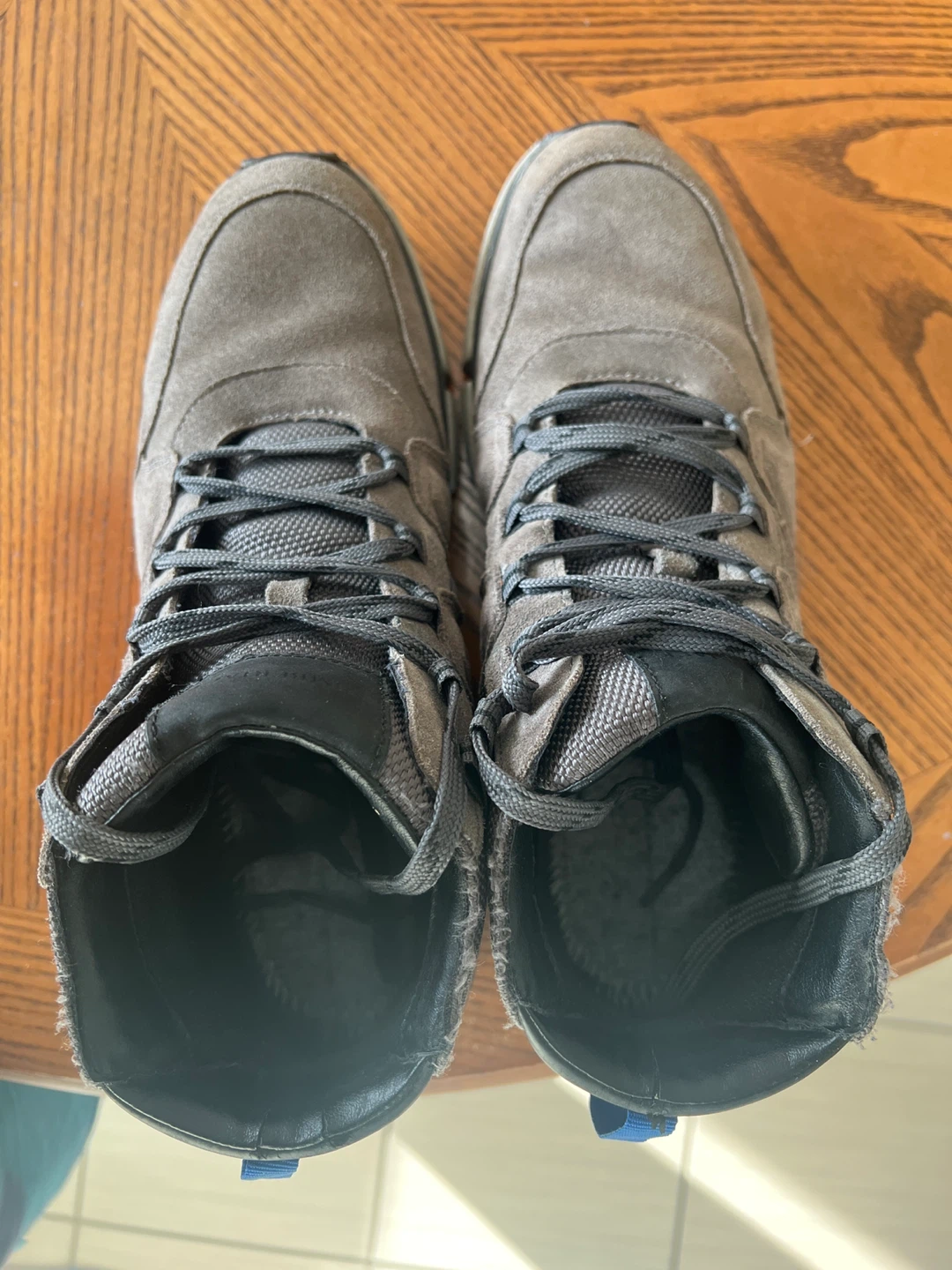 Men's Grey Suede and Mesh Sneakers - photo 3