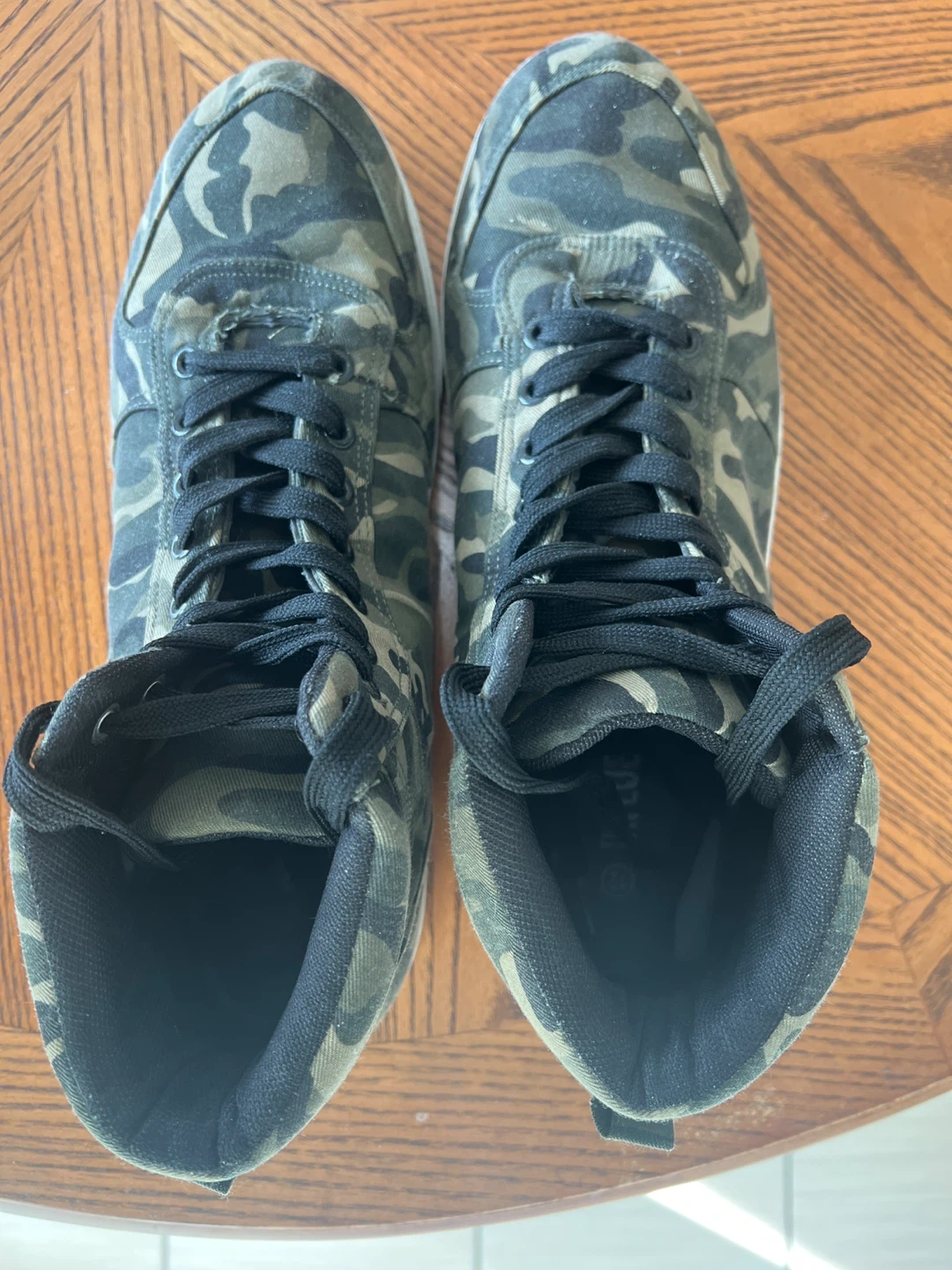 Camouflage High-Top Sneakers