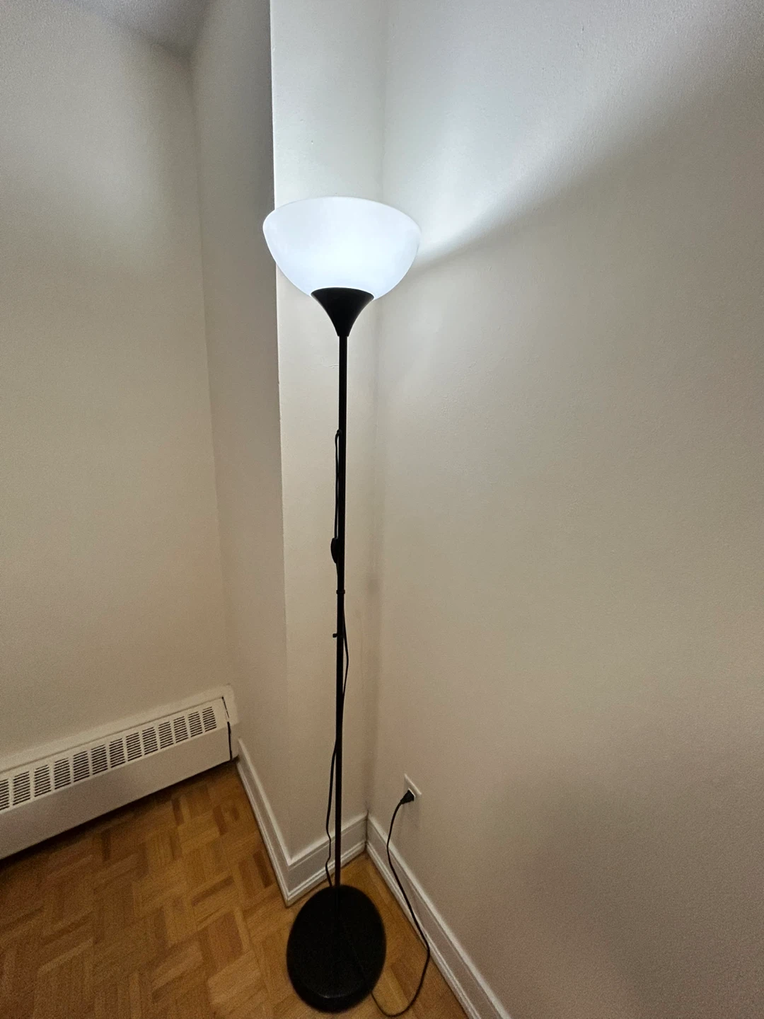 Black Floor Lamp with 1 great value bulb - photo 2
