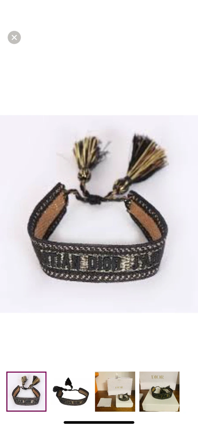 Christian Dior Black and Gold Bracelet
