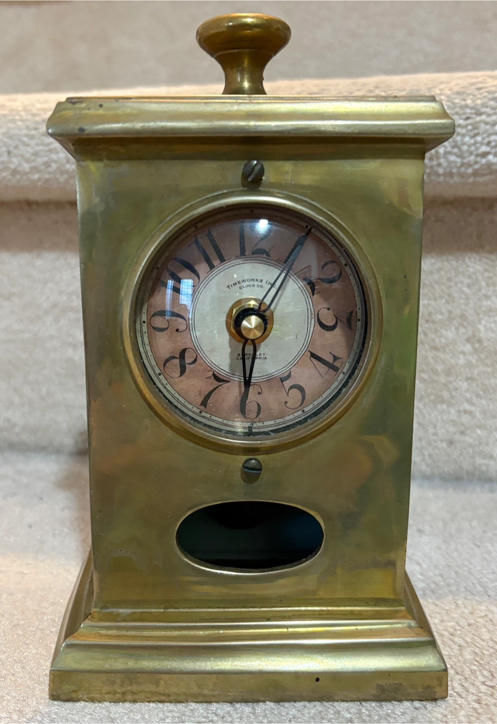 Timeworks Series 1906 Solid Brass Mantel Clock with Pendulum