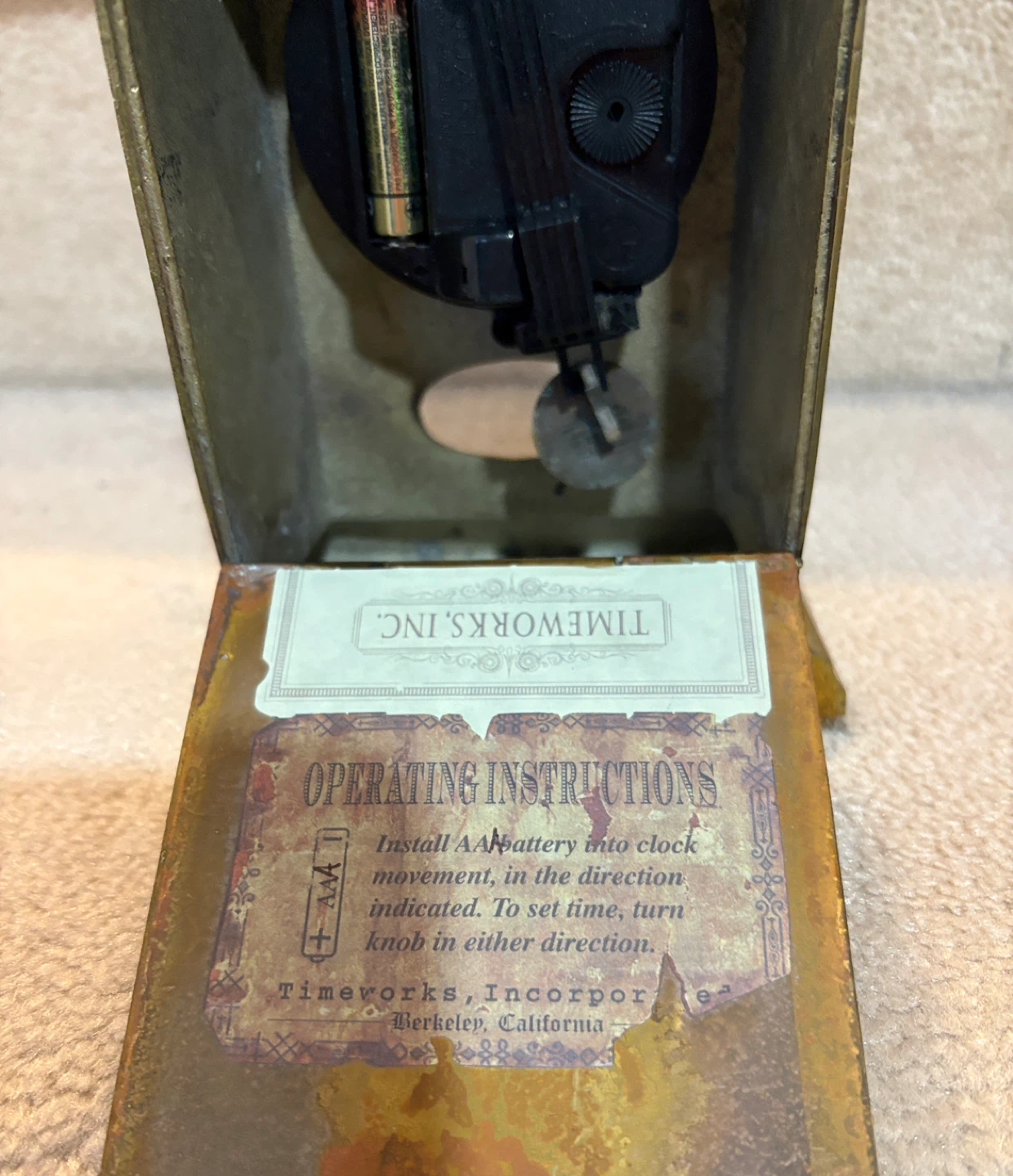 Timeworks Series 1906 Solid Brass Mantel Clock with Pendulum - photo 3