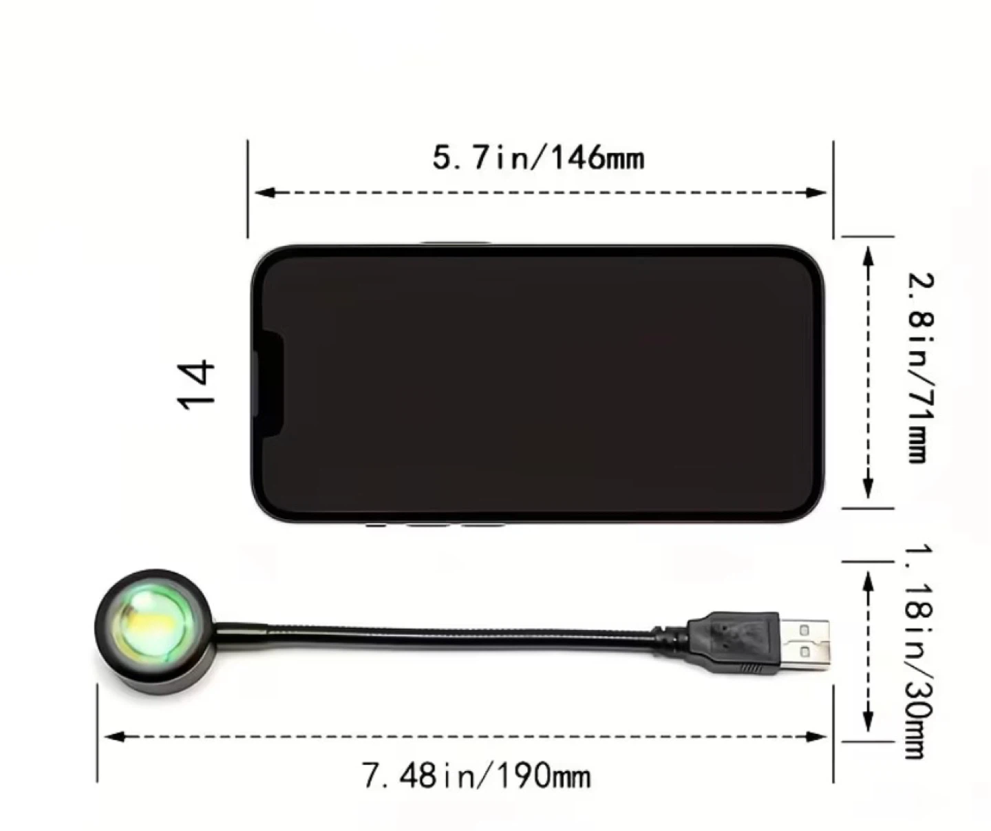 USB Sunset Projection Lamp - photo 2
