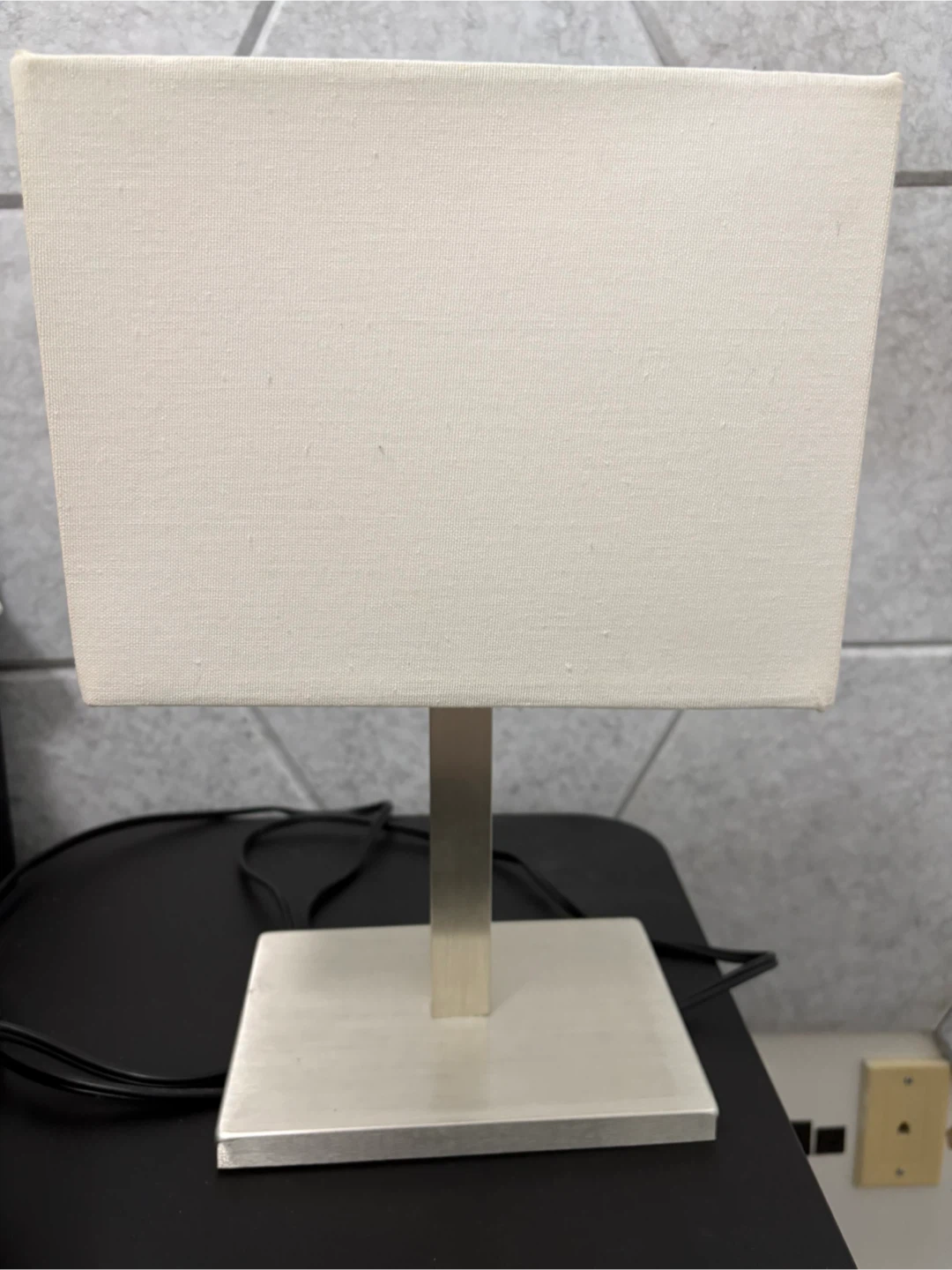 White bedside lamp - photo 3
