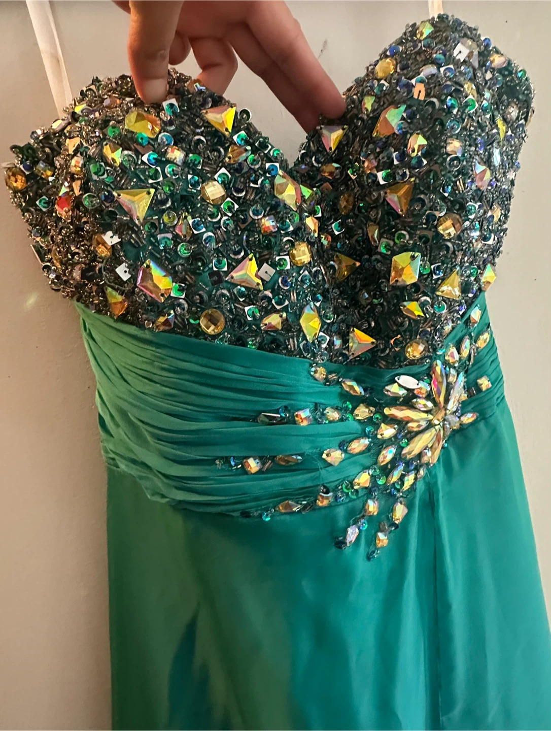 Strapless Beaded Embellished Gown - photo 2