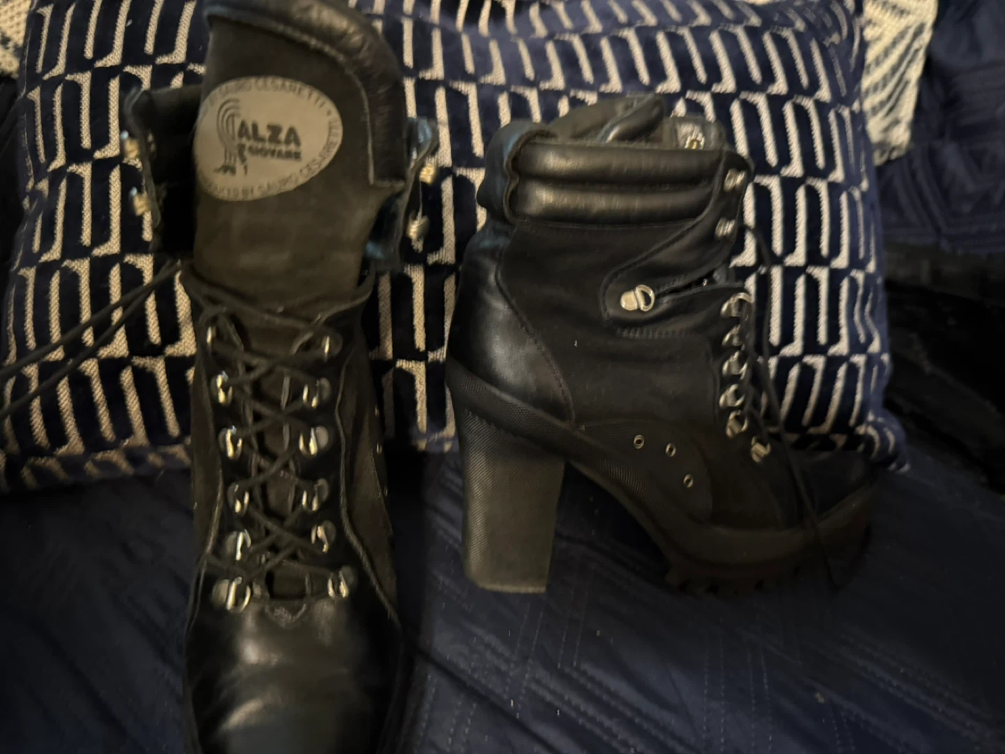 Cesaretti Alza Giovaire Black Leather Boots