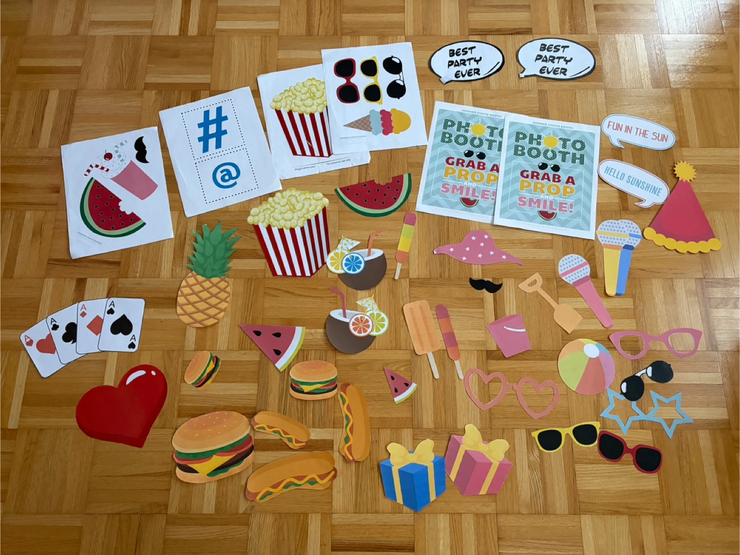 🥕 Paper photo props - Summer theme