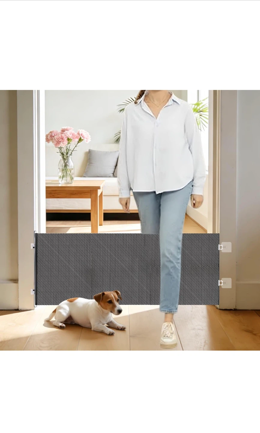 Brand New 15" Step Over Retractable Dog Gate