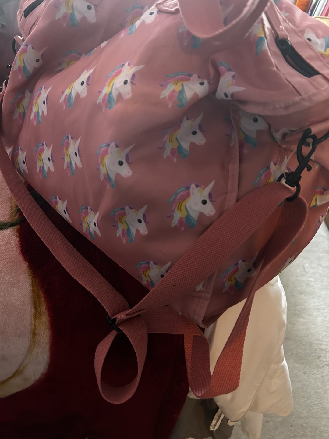 Pink Unicorn Print Duffel Bag - photo 2