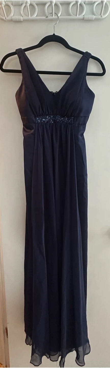 Navy Blue Beaded Formal Dress - photo 3