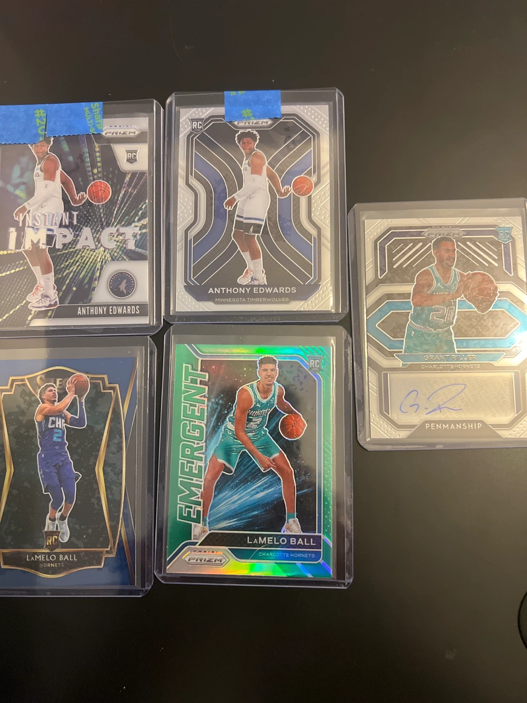 Panini Prizm NBA Grant Riller, Anthony Edwards, LaMelo