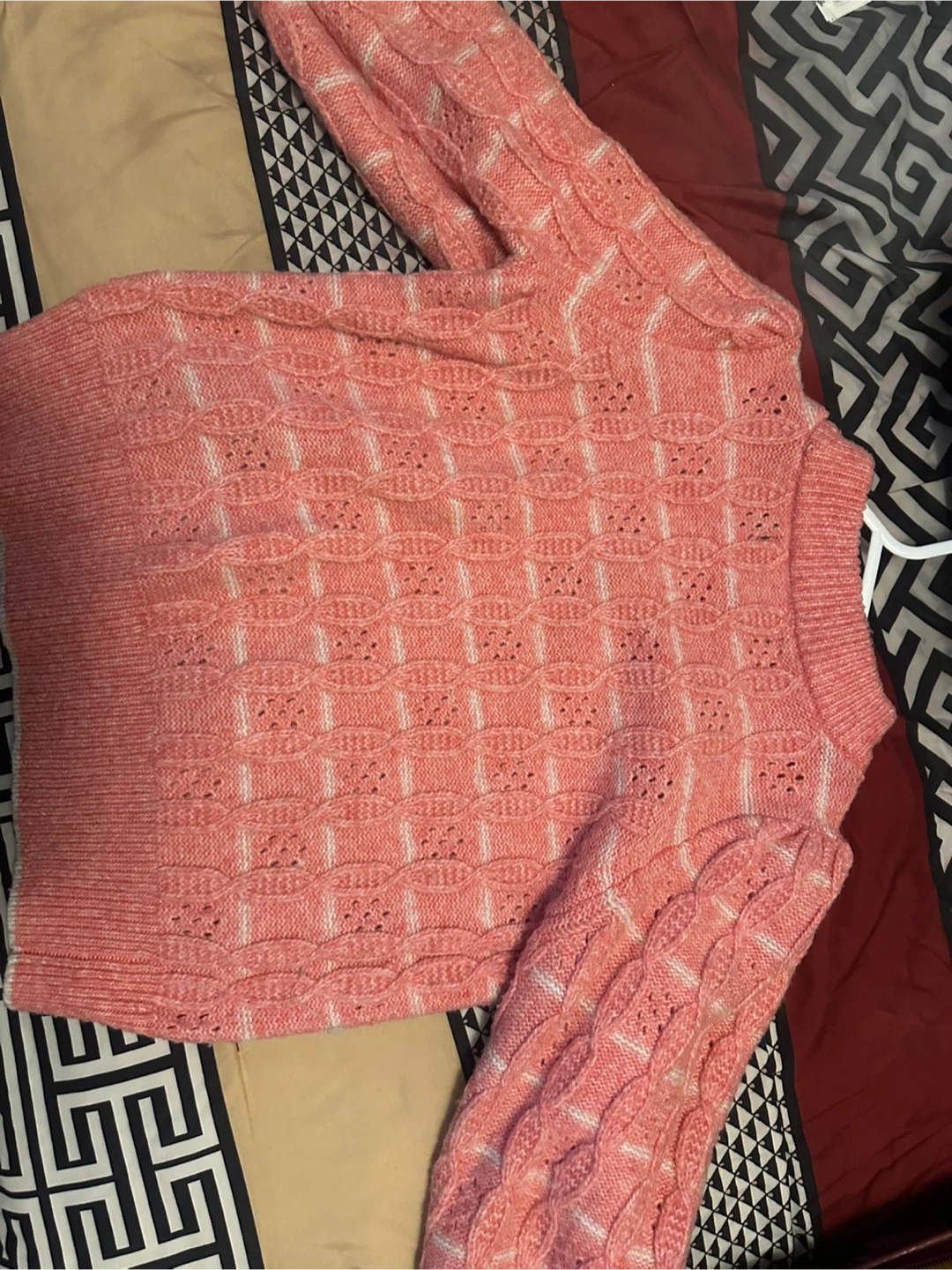 Pink Cable Knit Sweater - photo 3