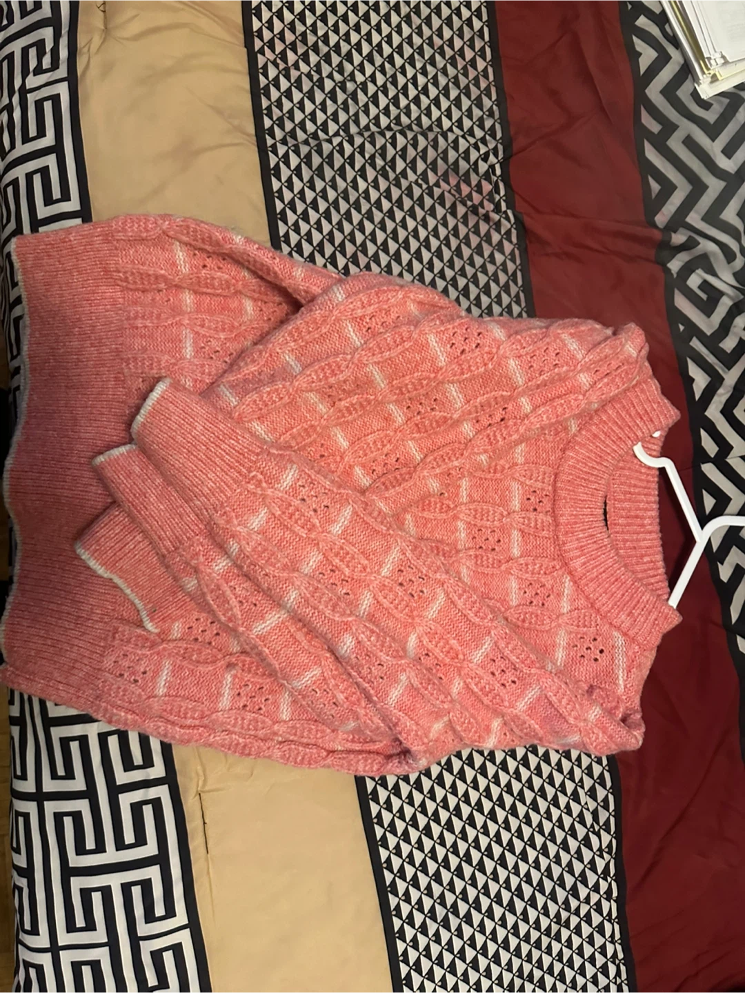 Pink Cable Knit Sweater - photo 2