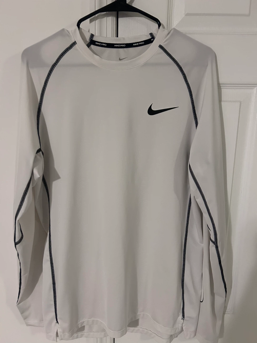 Nike Pro Long Sleeve Compression Shirt White