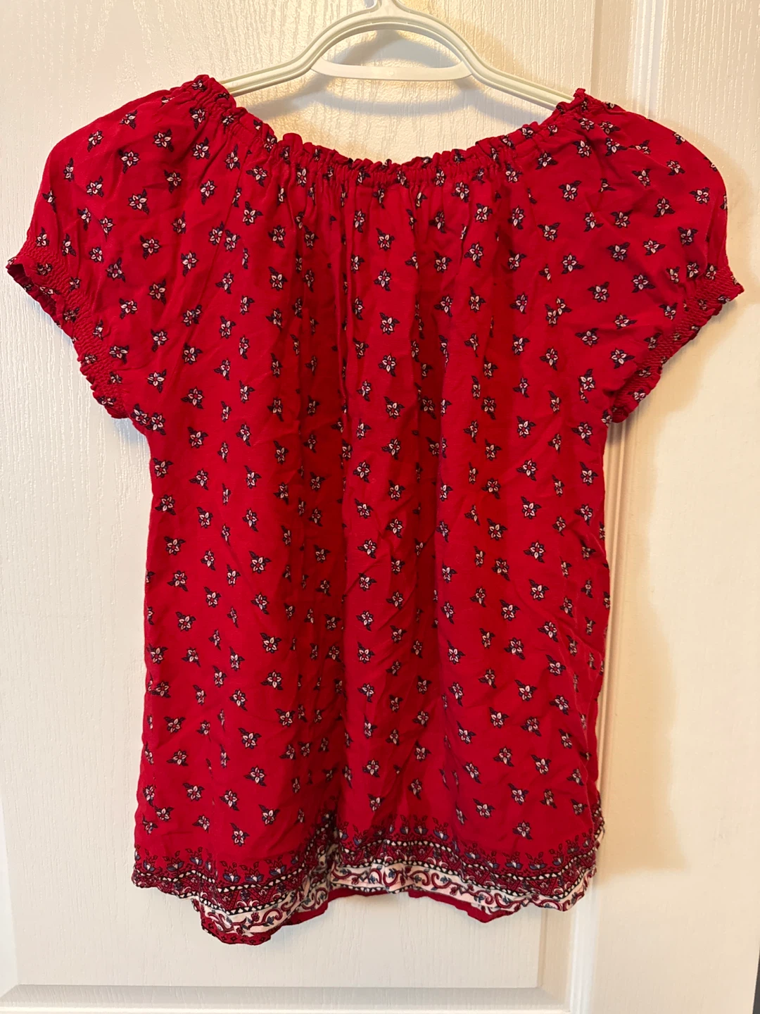 Forever 21 Red Floral Blouse - Size S - photo 2