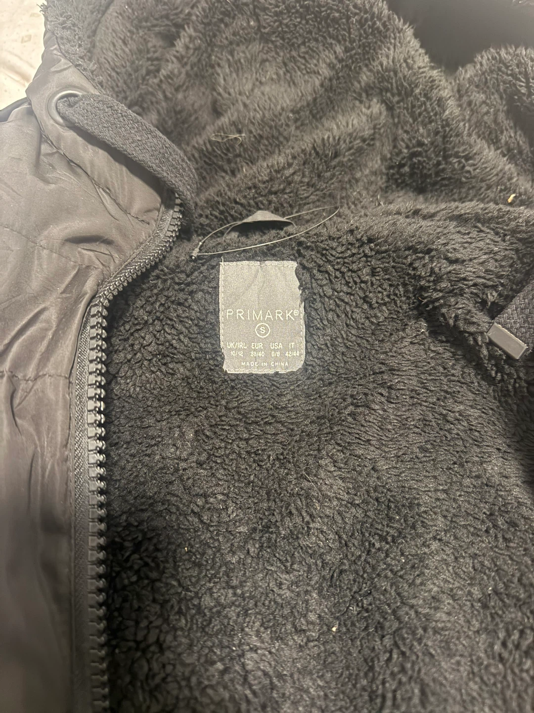 Primark Black Puffer Coat with Fleece Lining - Size S - photo 2