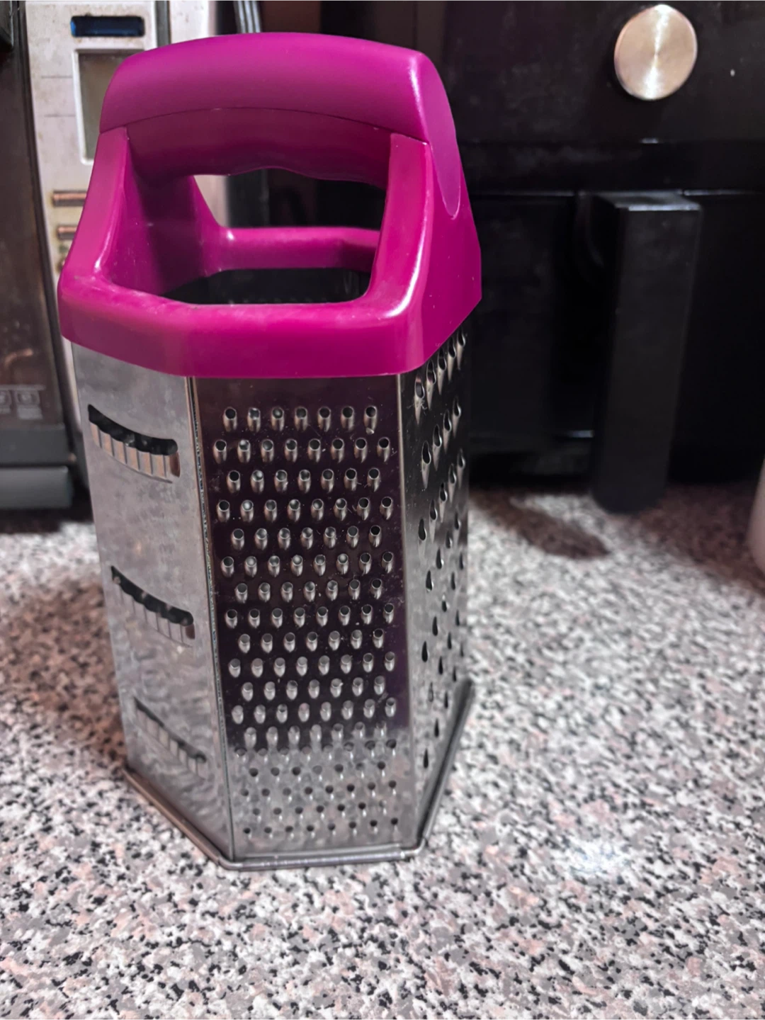 Hexagonal Cheese Grater with Purple Handle - photo 2