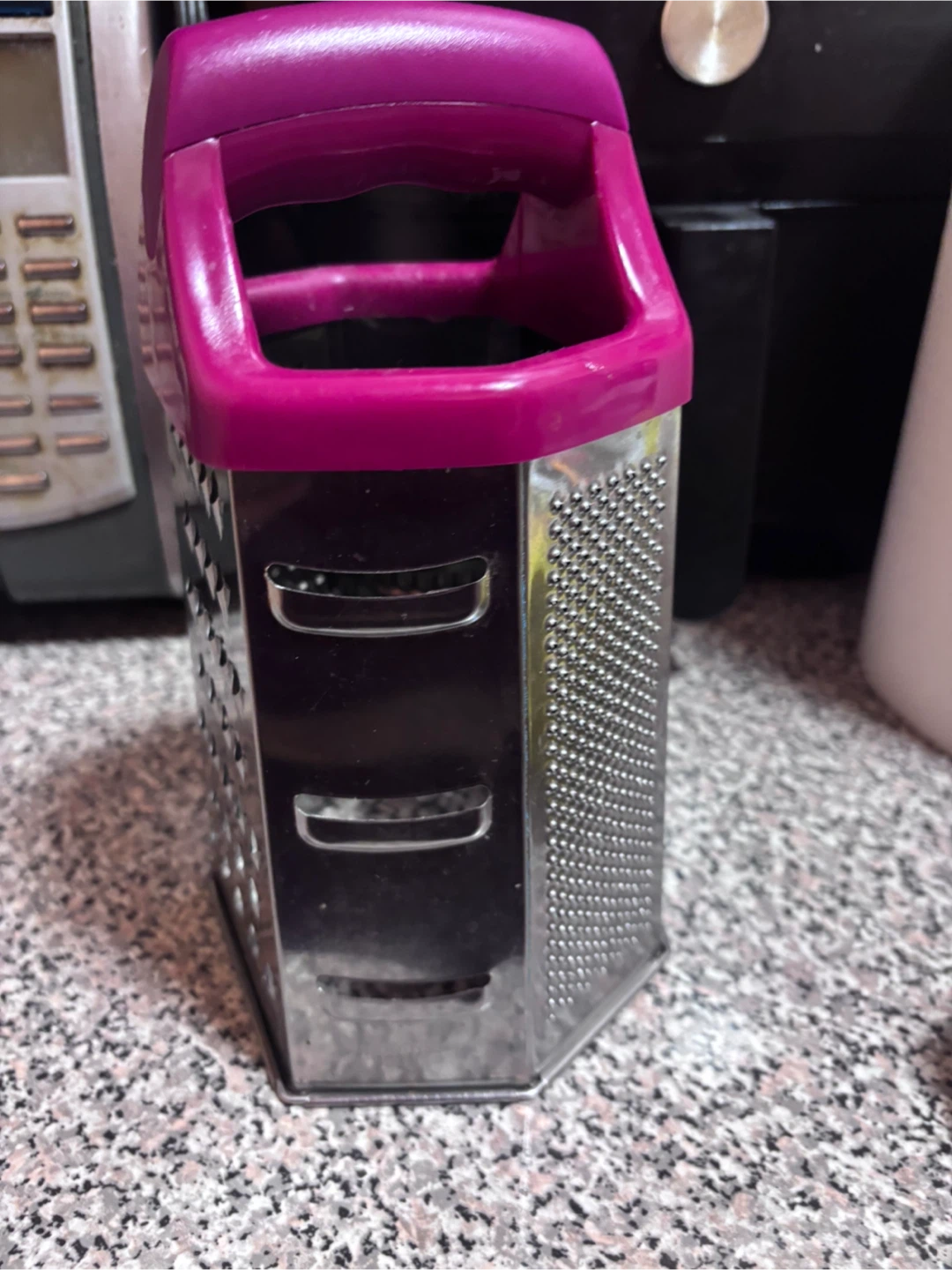 Hexagonal Cheese Grater with Purple Handle - photo 4
